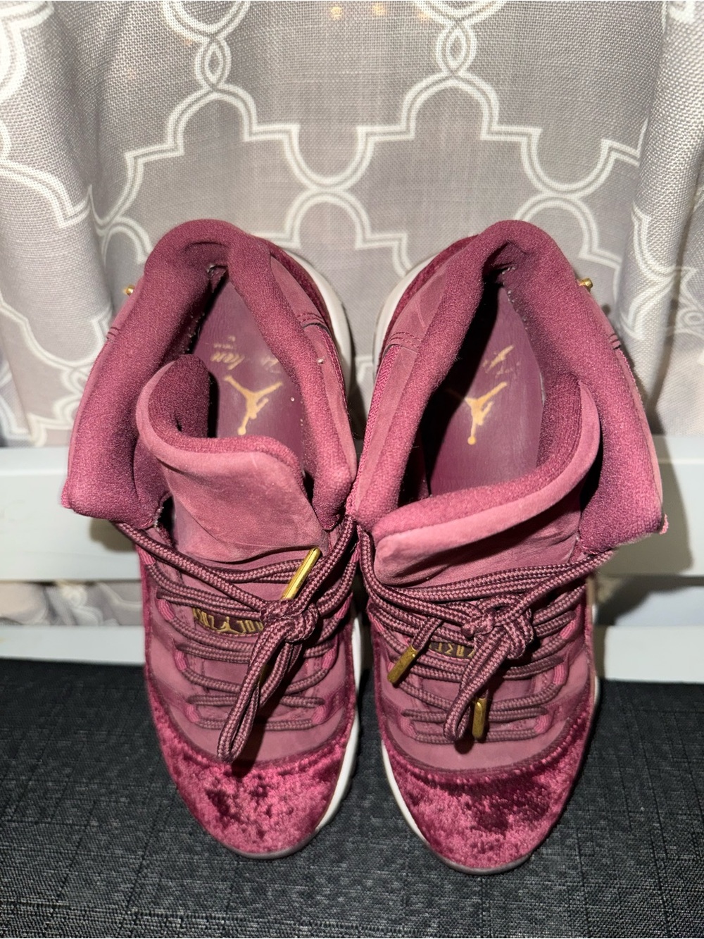 🍷‎ Air Jordan 11 Retro GG Heiress “Night Maroon” Velvet - Picture 3 of 6